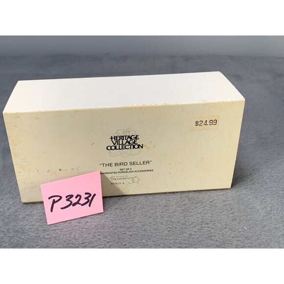 Department 56 Heritage Village "The Bird Seller" Handpainted Porcelain Figurines - Picture 7 of 7